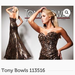 Tony Bowls sequin cheetah dress🤎